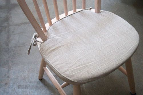 Linen seat cushions