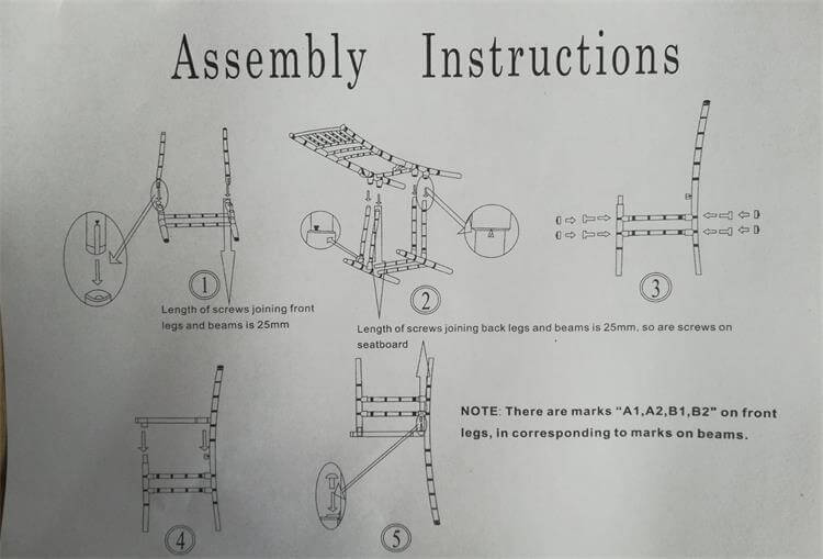 assembly instructions of resin chiavari chairs