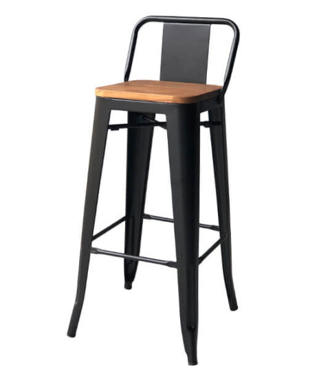 Black Metal Barstool