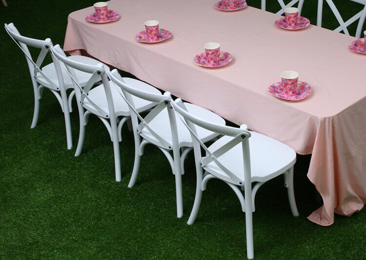 resin cross back chair