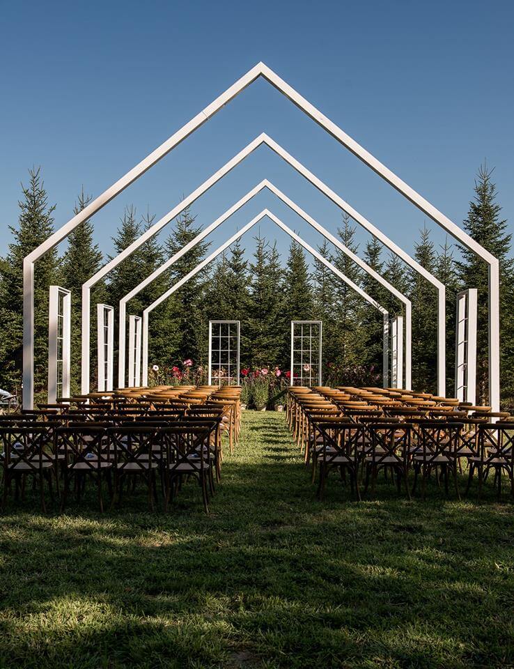 Farm cross back chairs wedding