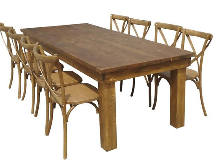 farm tables for 10 seats