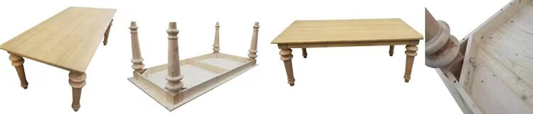 Knockdown New Design Solid Pinewood Farm Tables wholesale