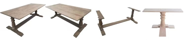 Solid Oak Rectangular Farmhouse Tables wholesale
