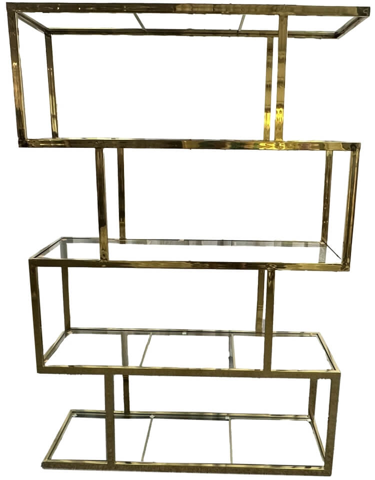 gold metal wine rack