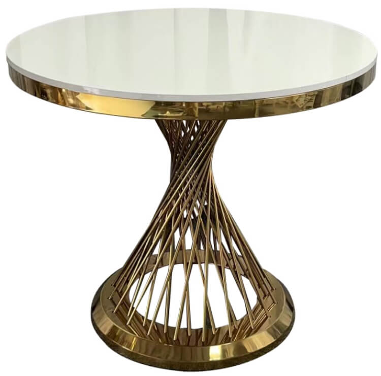 gold stainless steel table