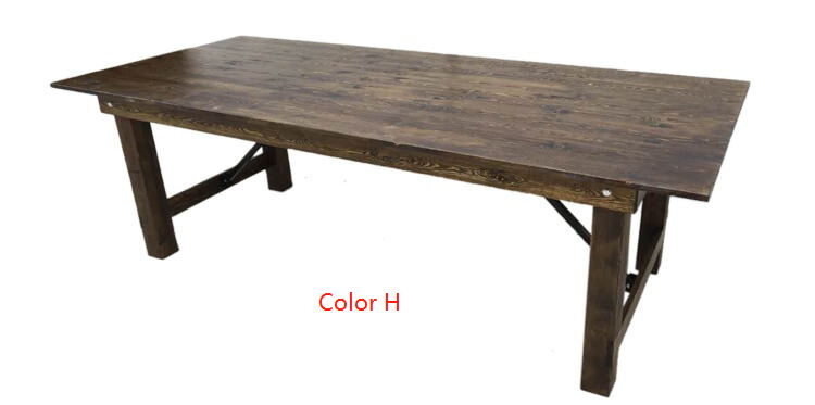 H Color farm tables