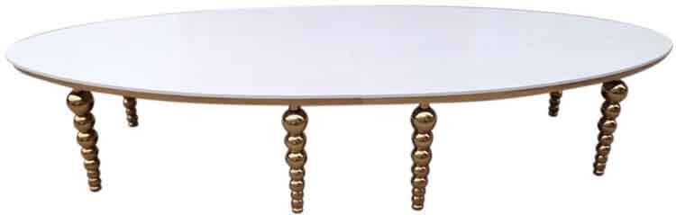 Oval banquet table