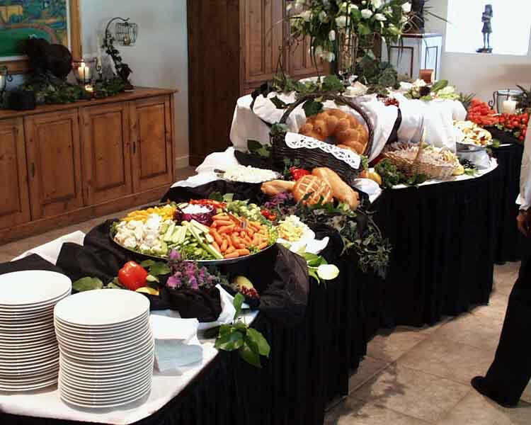 Buffet tables