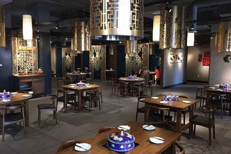 Hot pot restaurant tables