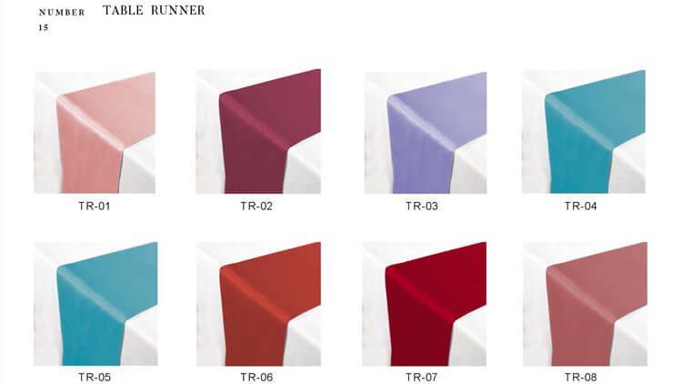 Tabletop with the table runner