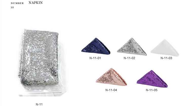 table match Assorted napkins