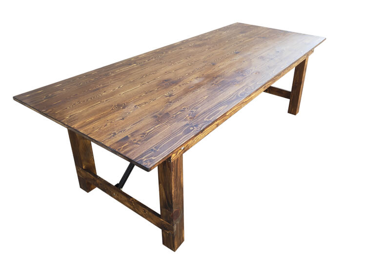 light brown farm tables