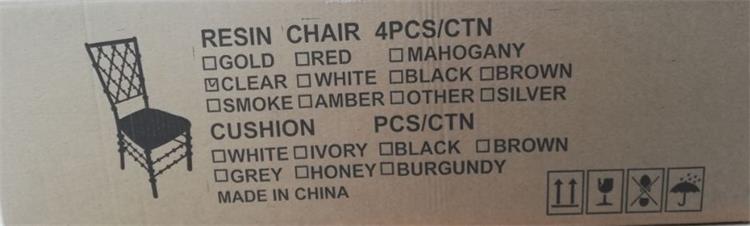 main mark of resin diamond chairs