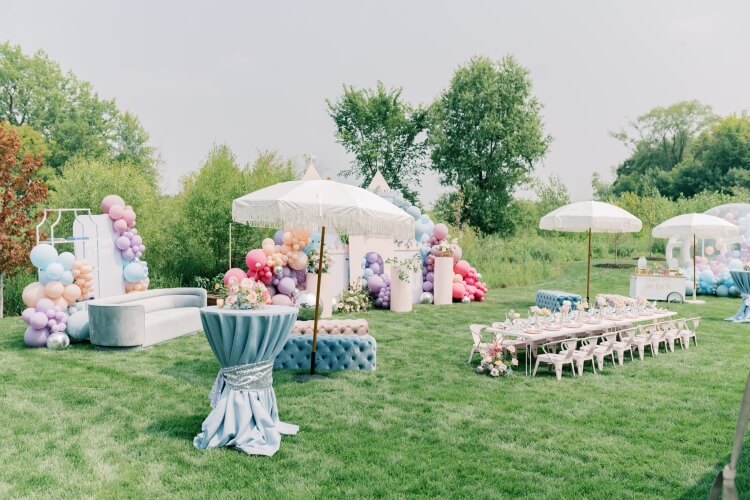 pink metal tolix chair