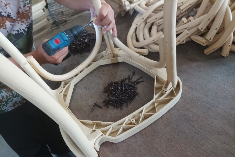 plastic crossback chair