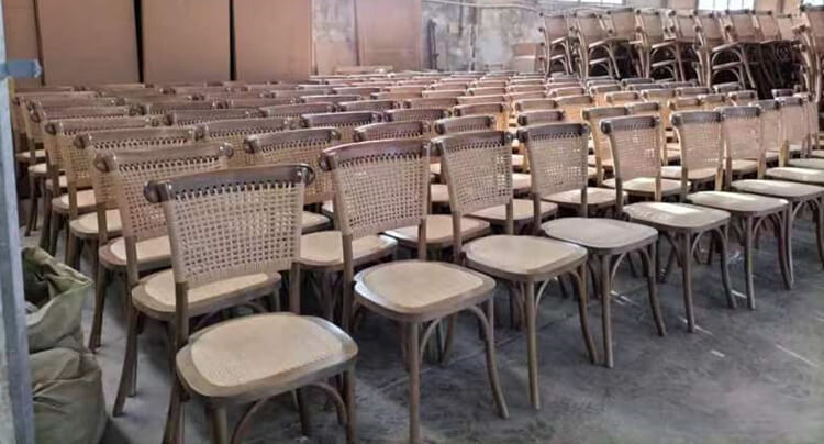 rattan back and seat chair