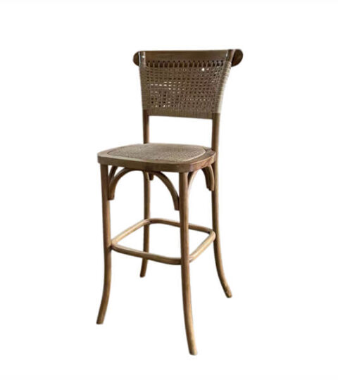 Rattan Back Bar Dining Chair