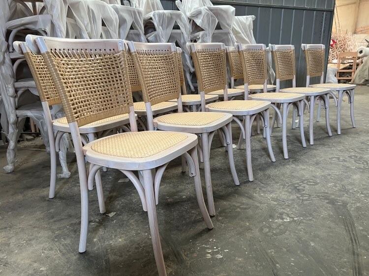 rattan cross back chair bulk