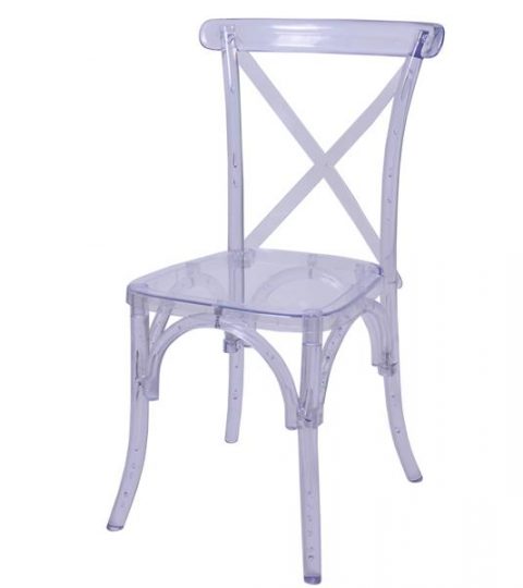 Clear Cross Back Chairs