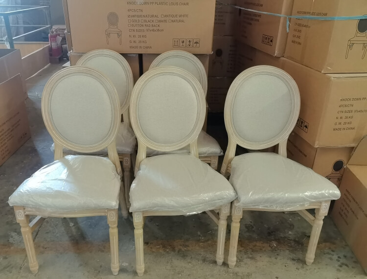 white louis chair