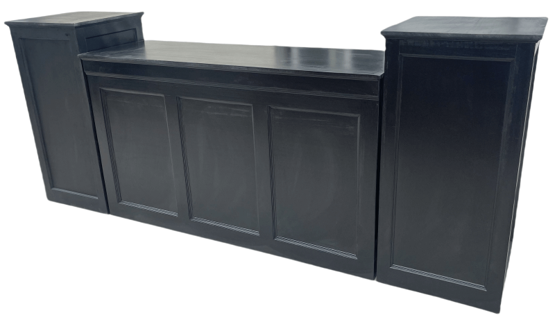 black rustic wooden bars