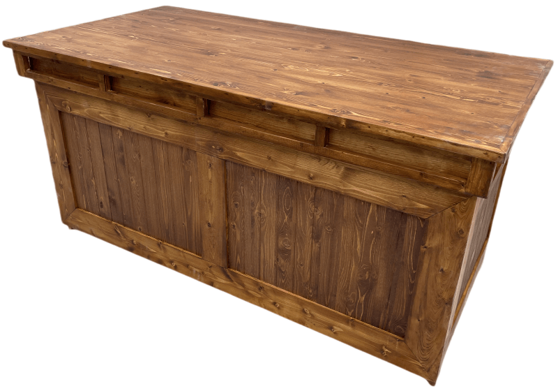 brown rustic wooden bars