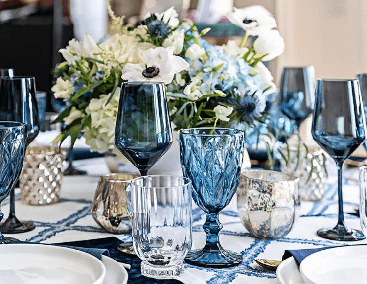 color wedding glasses supplier