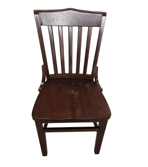 School House Back Mahogany Wood Dining Chair
