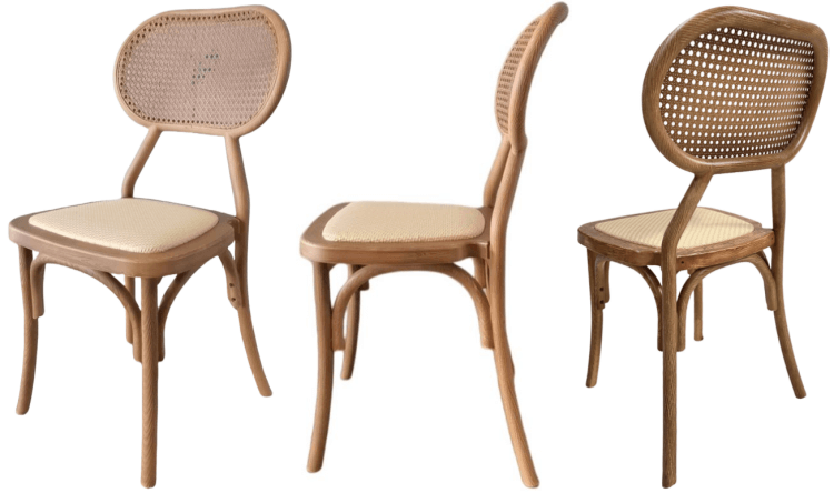 resin cane dining chair