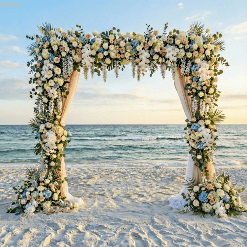 wedding flower archway