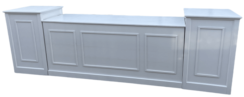 white rustic wooden bars