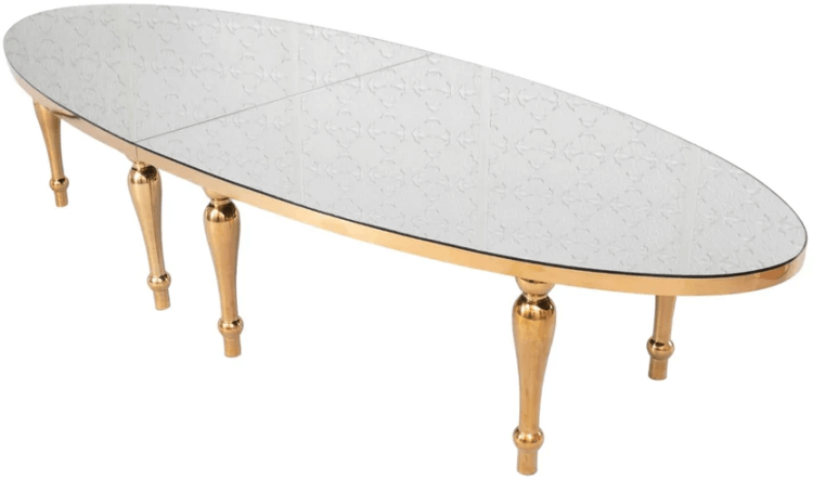 white vogue oval table