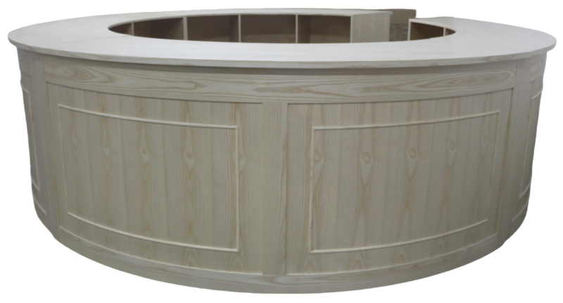 wooden round rustic bars